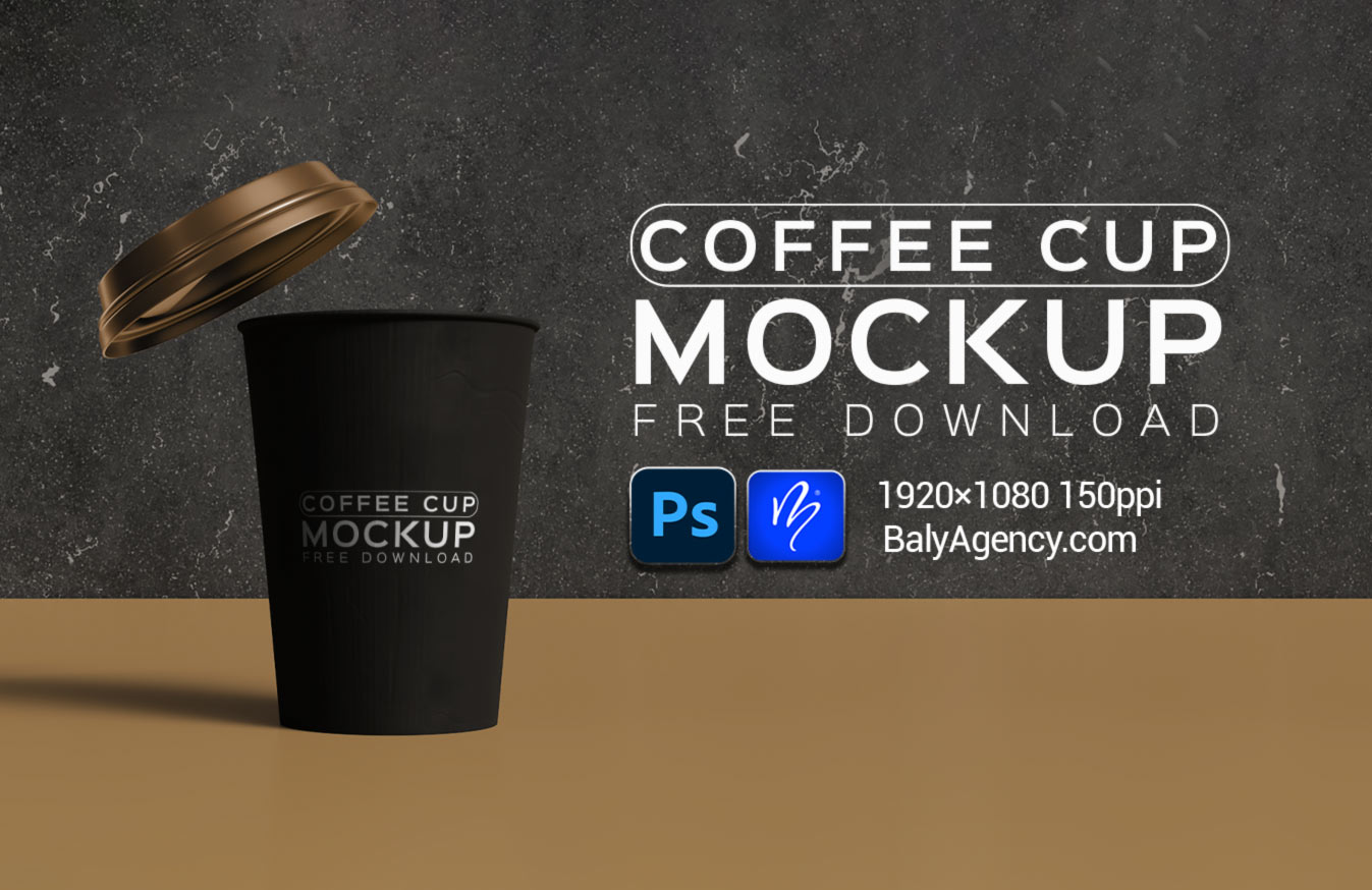 موکاپ کاپ قهوه دانلود رایگان | Mockup Coffee Cup​